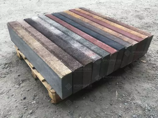 Бордюр садовый 1000х200х80 №2 "Янтарь", фактура гладкий, гранитная, мрамор-3