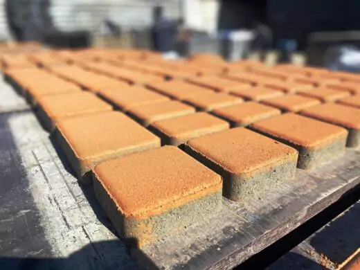 Тротуарная плитка Старый город Оранжевый, фактура гладкий, гранитная, мрамор, высота 40 мм, 60 мм-4