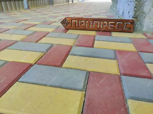 Тротуарная плитка Кирпичик Серый, фактура гладкий, гранитная, мрамор, высота 40 мм, 60 мм, 80 мм-6